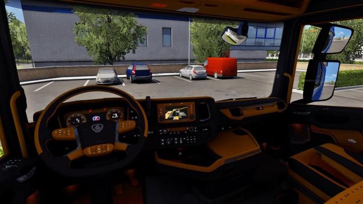 ETS2 – Scania Yeni Nesil R ve Siyah Sarı İç Mekan Modu (1.39.x)