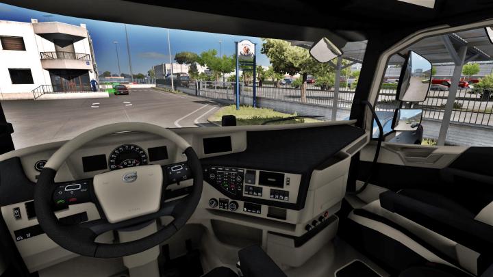 ETS2 – Volvo Fh16 2012 Bej – Koyu Gri İç Mekan Modu (1.39.x)