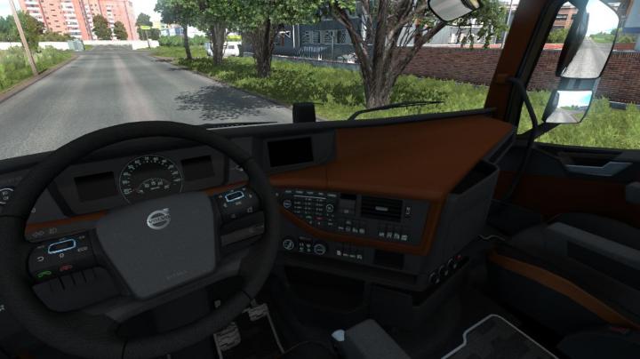 ETS2 – Volvo Siyah – Kahverengi İç Mekan Modu (1.39.x)