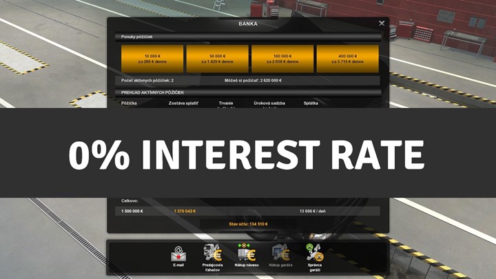 ETS2 – Banka Kredisi %0 Faiz Oranı (1.40.x)