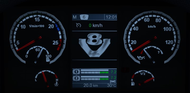 ETS2 – Scania Gerçekçi Gösterge Paneli (1.40.x)