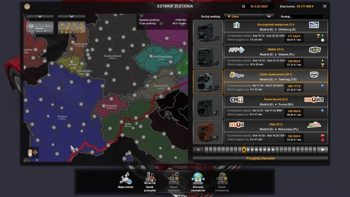 ETS2 – Renkli Dünya Haritası HD (1.40.x)